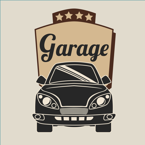 Garage design  - Vetor, Imagem