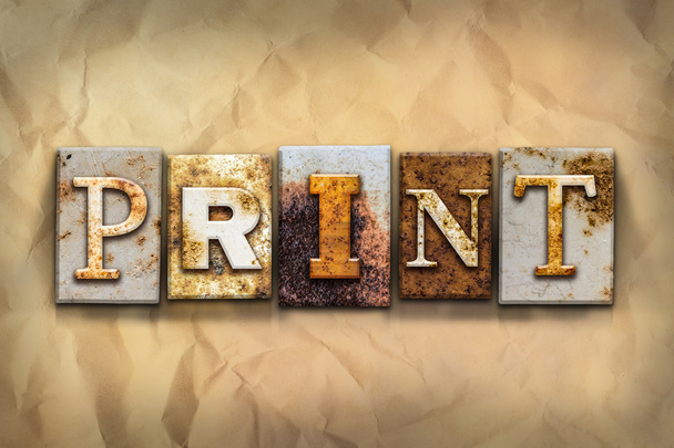 Print Concept Rusted Metal Type - Photo, Image