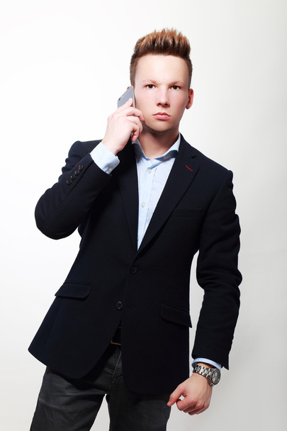 handsome Businessman with phone - Foto, Imagem