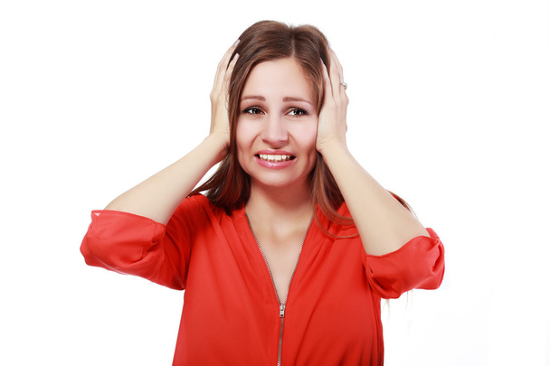 woman  having headache - Photo, image