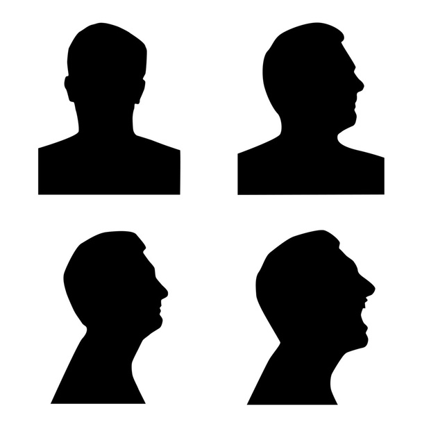 Profilo silhouette set
 - Vettoriali, immagini