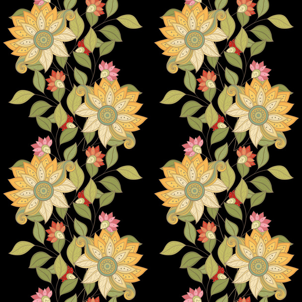 Seamless Floral Colorful Pattern - Vector, Imagen