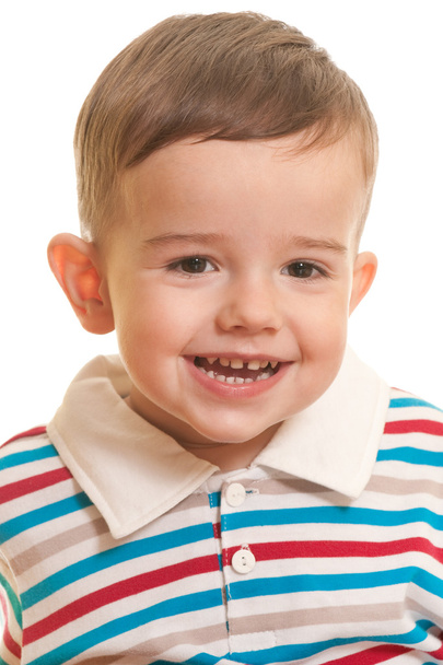 Portrait rapproché d'un bambin joyeux
 - Photo, image