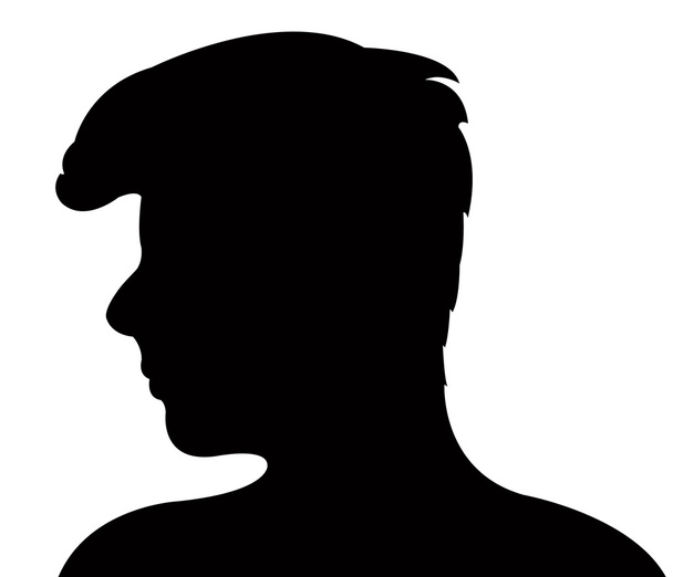 Silhouette eines Mannes Kopf - Vektor, Bild