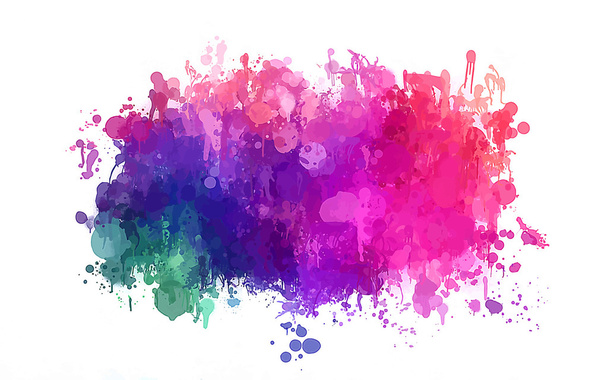 Colorful brush strokes cloud - Vector, Image