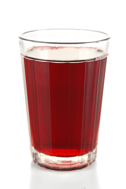 Glass of cherry juice isolated on white - Zdjęcie, obraz