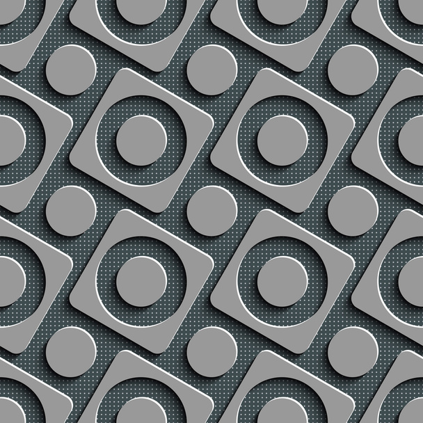 Seamless Square and Circle Pattern - Vector, afbeelding