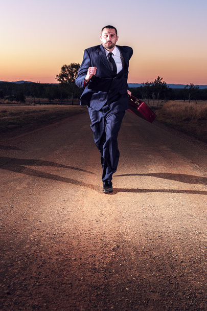 Frustrated businessman in the outback  - Φωτογραφία, εικόνα