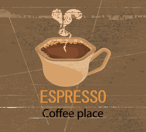 espresso kuppi kahvia - Vektori, kuva