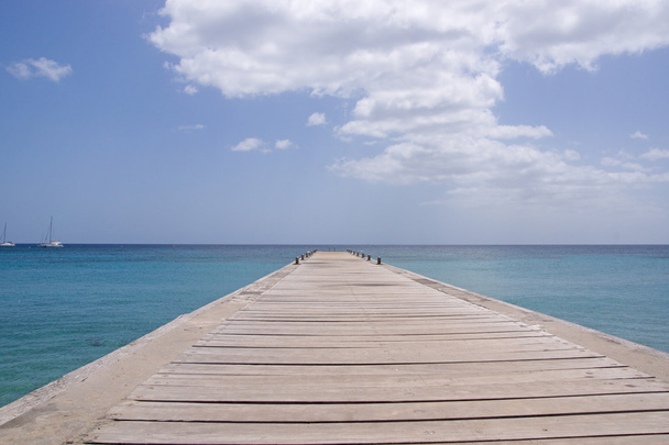 Martinik ostrov moře a molo - Fotografie, Obrázek