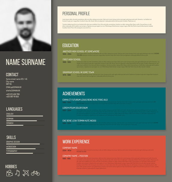 cv resume template design - Vector, Image