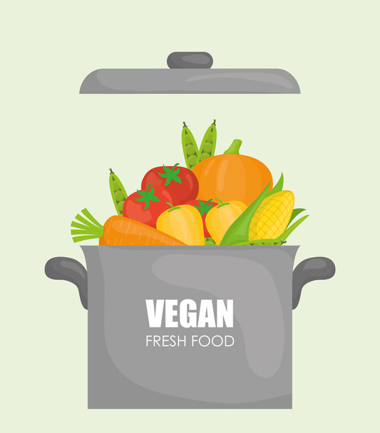 veganské jídlo design  - Vektor, obrázek