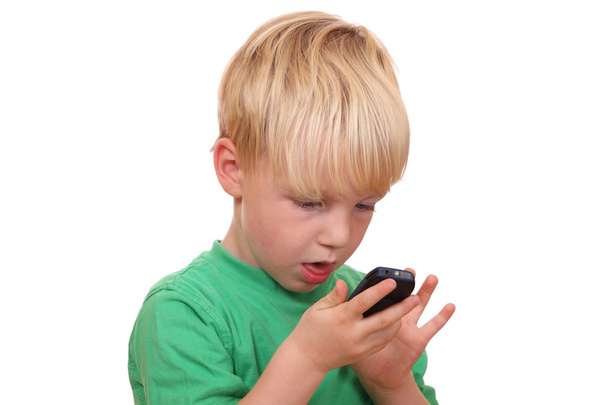 Хлопчик з мобільним телефоном
 - Фото, зображення