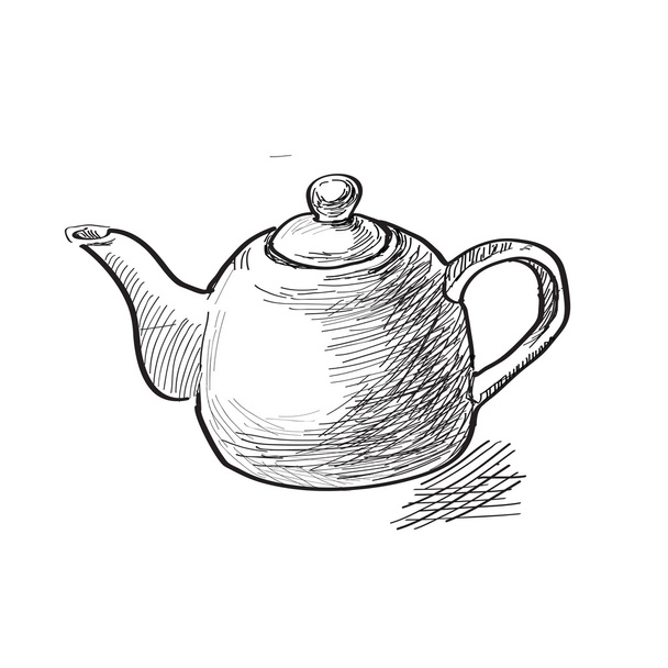 collection of the teapots - Vektor, obrázek