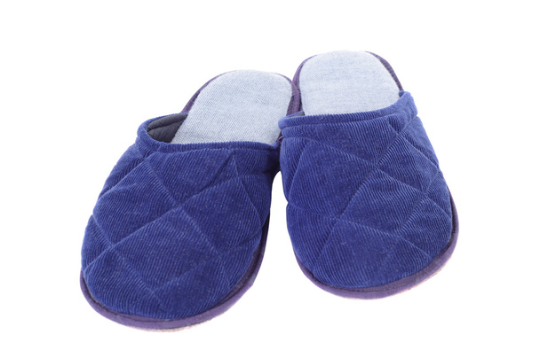 blauwe slippers - Foto, afbeelding