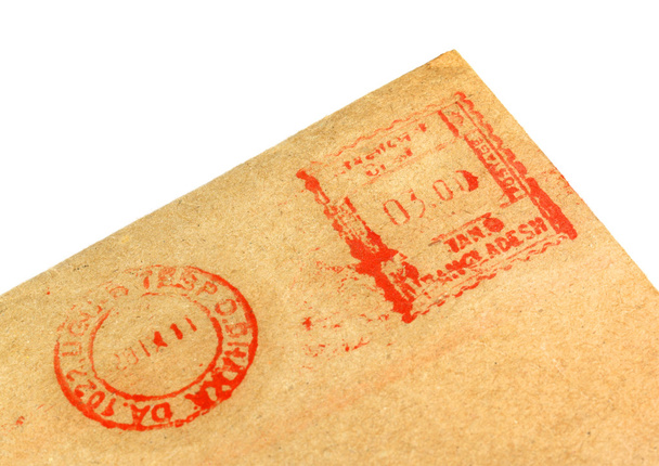 Postal teken op een envelop - Foto, afbeelding