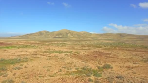 AERIAL: Voando sobre vasta paisagem vulcânica em direção a grandes vulcões
 - Filmagem, Vídeo