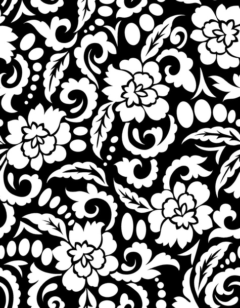 padrão preto e branco sem costura com aparência etínica
 - Vetor, Imagem