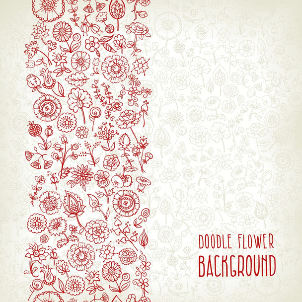 hand drawn floral background - Vector, Image
