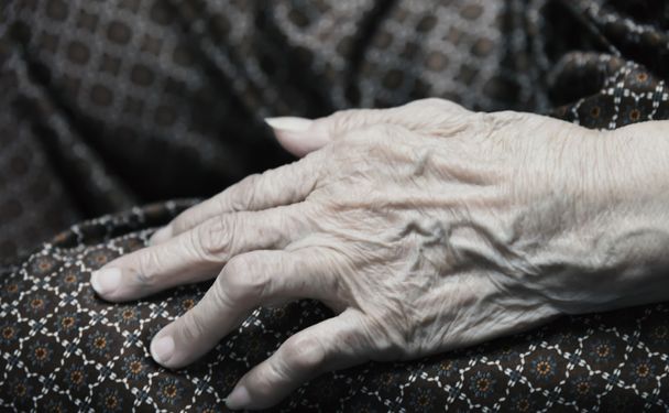 Asian Chineese old woman hand like old image - Photo, Image