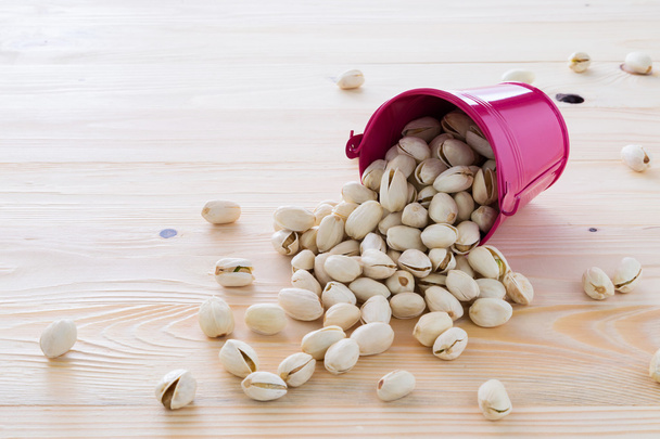 Pistachio nuts are lined - Photo, Image