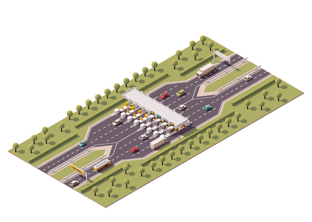 ベクトルの高速道路通行料のゲート  - ベクター画像