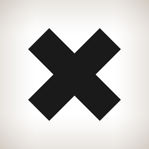 Delete sign, Crosswise Sign - Вектор,изображение