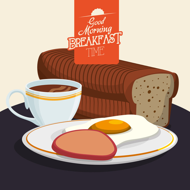 diseño del desayuno
  - Vector, imagen