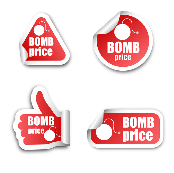 precio de la bomba pegatinas
 - Vector, Imagen