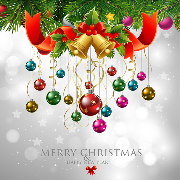 Merry Christmas & Happy New Year - Vector, Image