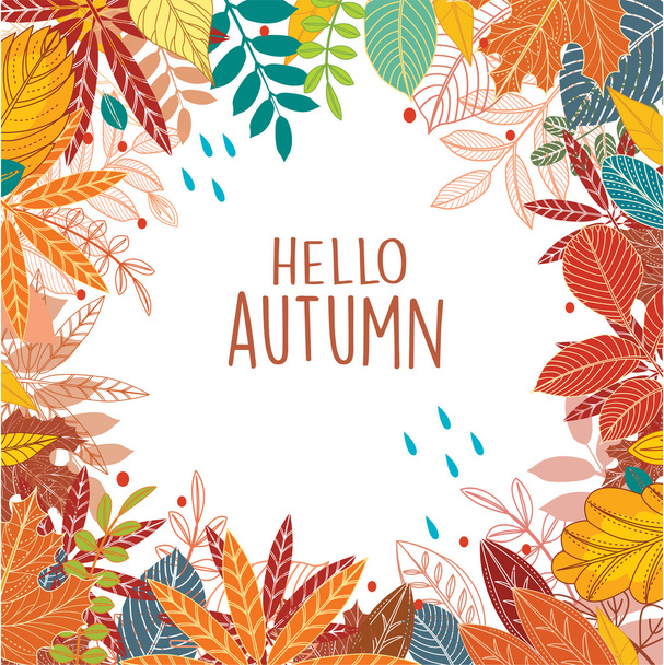 Background of autumn leaves  - Вектор,изображение