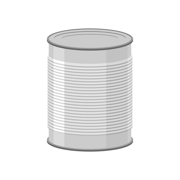 Cans for canned food on white background. Tin vector illustratio - Vektor, kép
