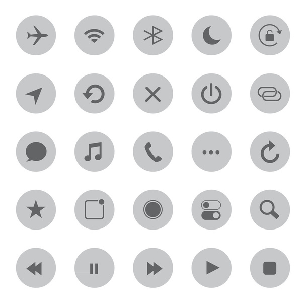 Mobiele media en mededeling iconen vector illustratie - Vector, afbeelding