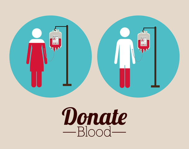 Projekt oddawania krwi  - Wektor, obraz