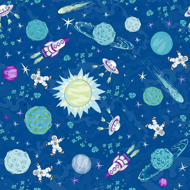 space seamless pattern - Vector, Image