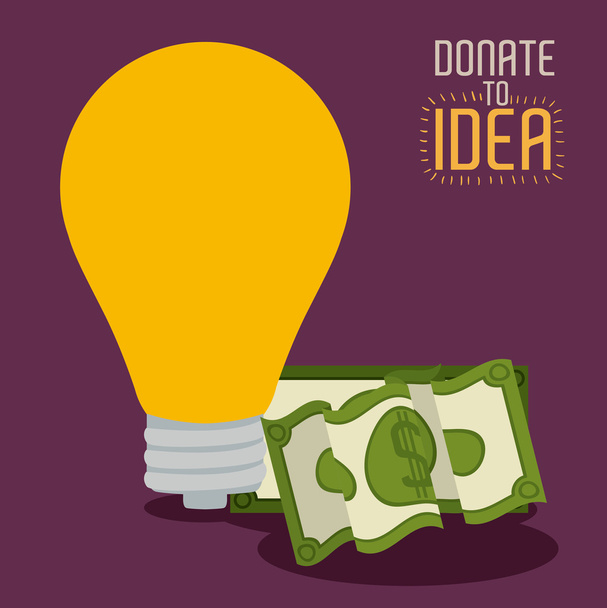 Spenden für Ideengestaltung  - Vektor, Bild