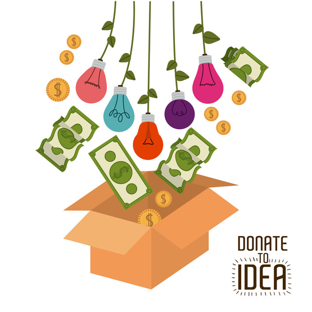 Donate to idea design  - Vector, Image