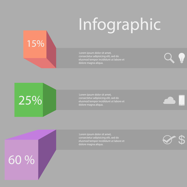 Stylish Diagram achievement. infographics work percentage. the results are profitable. vector - Vector, Image