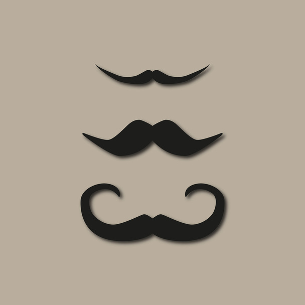 Men's stylish mustache. - Vector, Image