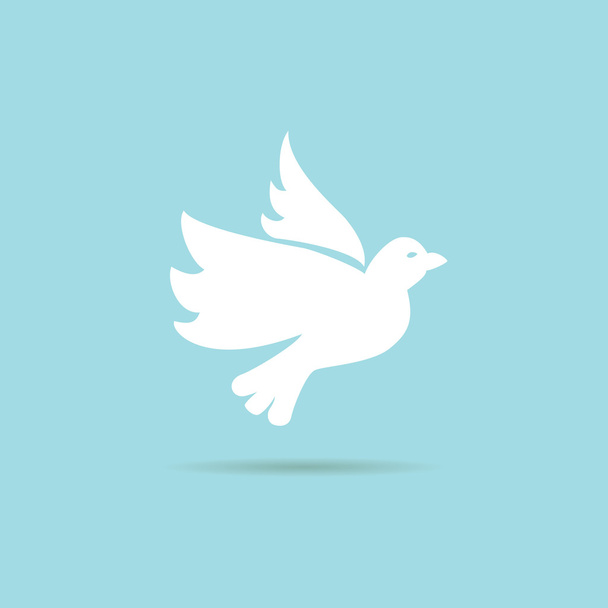 flying dove on a blue background - Vector, Image