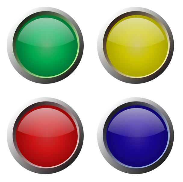 Set of isolated glossy vector web buttons. Beautiful internet buttons. - Vector, Image