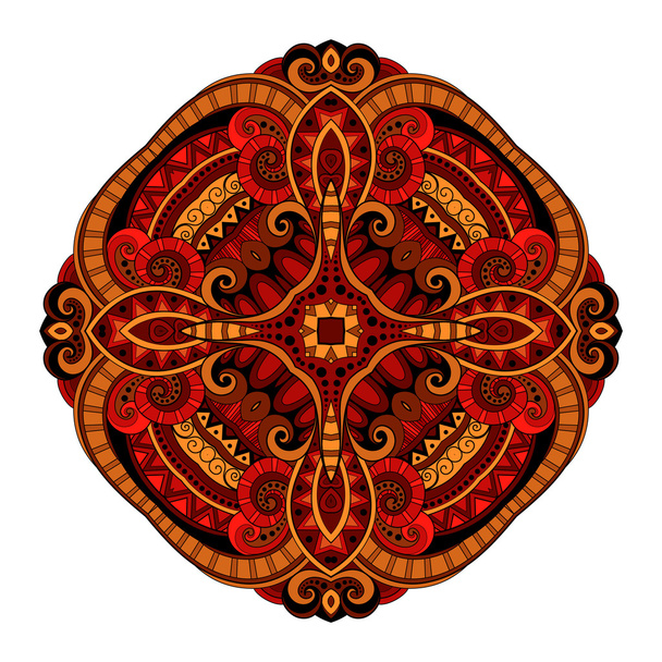 Colored Contour Ornament Square - Vector, Image