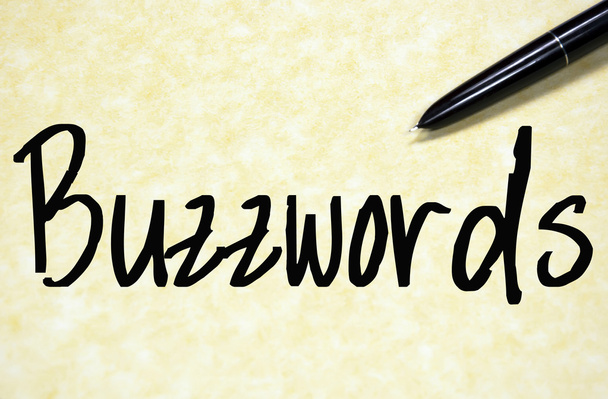 palavra buzzwords escrever no papel
  - Foto, Imagem
