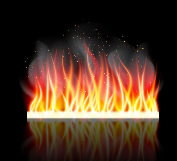 Égő láng tűz vektor háttér - Vektor, kép
