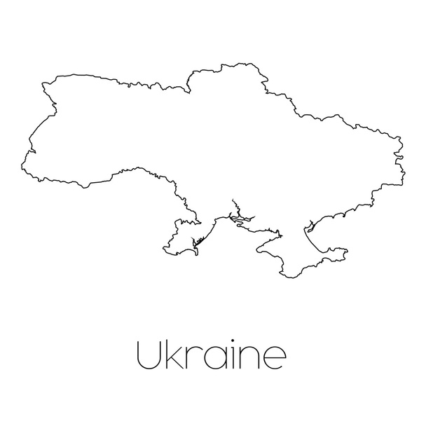 Country Shape isolated on background of the country of Ukraine - Foto, afbeelding