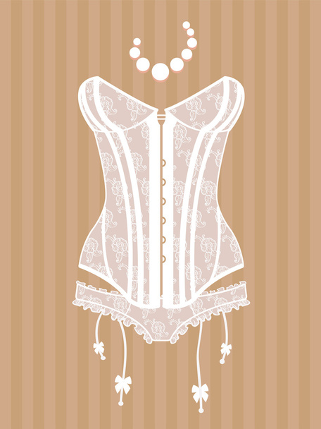 Sexy vintage corset - Vector, Imagen
