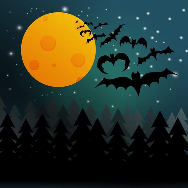 Halloween netopýři pozadí - Vektor, obrázek