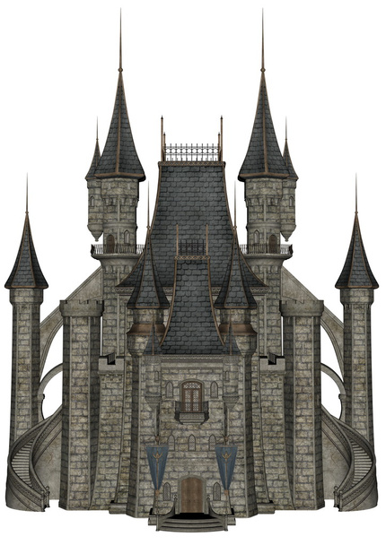 Burg - 3D Renderer - Foto, Bild