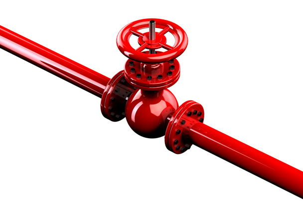 Pipeline with valve - Foto, imagen