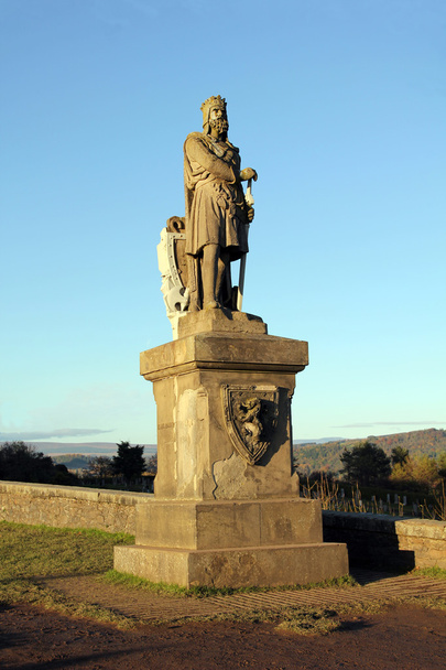 王のロバート ・ スターリング城スコットランドのブルースの像 - 写真・画像